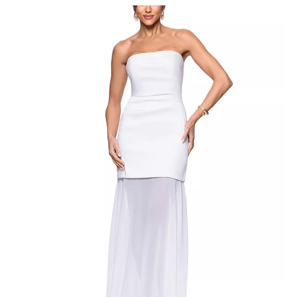 NWOT NEW AQUA by Bloomingdale’s Mikado Strapless Gown - Exclusive